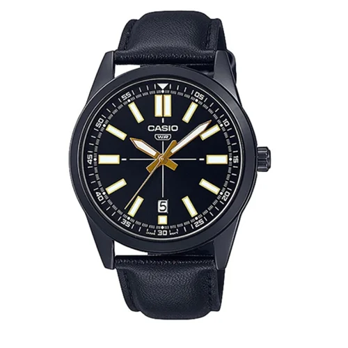 ساعت مچی مردانه General بند چرم مدل CASIO -MTP-VD02BL-1EUDF