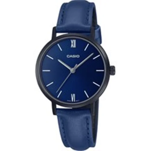 ساعت مچی عقربه ای کاسیو Casio بند چرم کلاسیک LTP-VT02BL-2AUDF