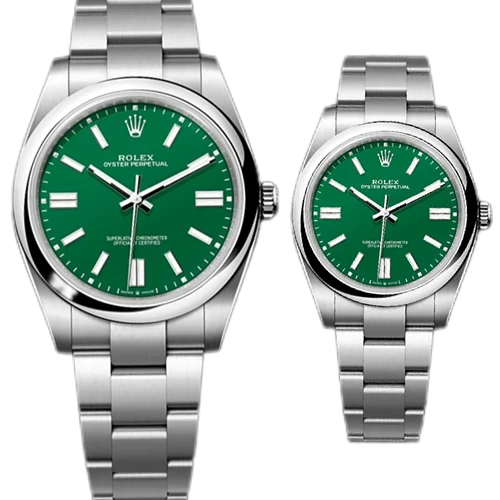 Rolex Oyster Perpetual green pair رولکس اصل
